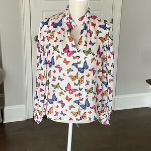 Sugarlips Multicolor Butterfly Print Blouse